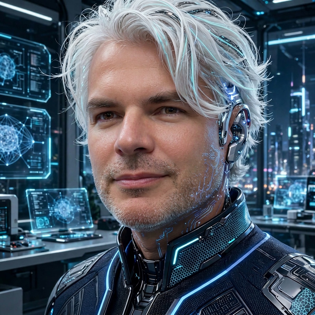 Portrait de Stéphane de Gérando transformé par l'IA